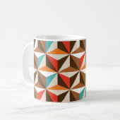 Vintages Muster der Dreieck-Fliesen Kaffeetasse (Vorderseite Links)