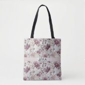 Vintages Muster der floralen Zeitung Tasche (Vorderseite)