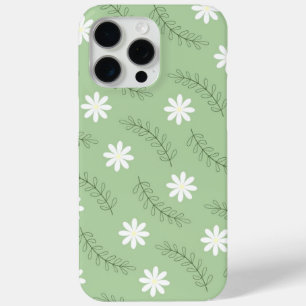 Vintages Muster der grünen weißen Blume Mitte des  Case-Mate iPhone Hülle
