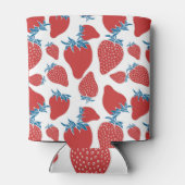 Vintages Muster der handgezogenen Erdbeere Dosenkühler (Rückseite)