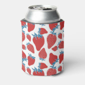 Vintages Muster der handgezogenen Erdbeere Dosenkühler (Kanne Rückseite)