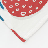 Vintages Muster der handgezogenen Erdbeere Fleecedecke (Ecke)