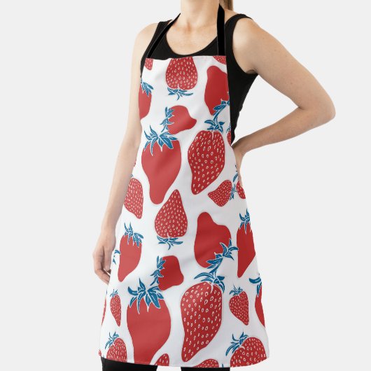 Vintages Muster der handgezogenen Erdbeere Schürze (InSitu)