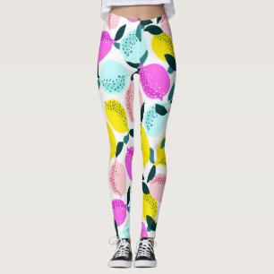 Vintages Muster der handgezogenen Zitronen Leggings