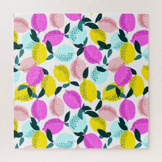 Vintages Muster der handgezogenen Zitronen Puzzle (Vertikal)