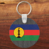 Vintages Muster der kaledonischen Flagge Schlüsselanhänger (Vorderseite)