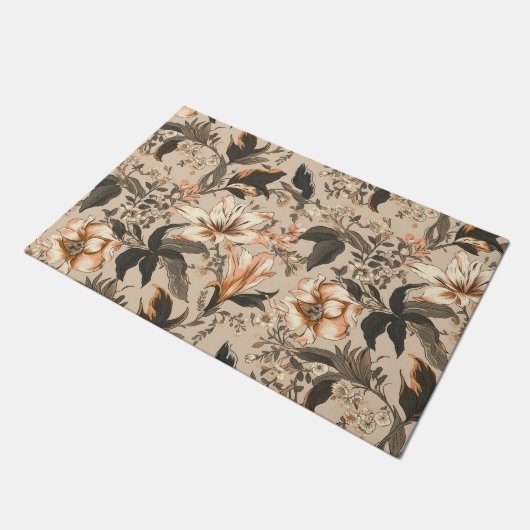 Vintages Muster der Türmatte (Schrägansicht)