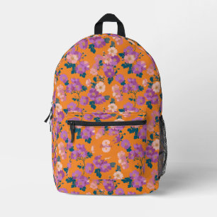 Vintages Muster der wilden Rose Bedruckter Rucksack