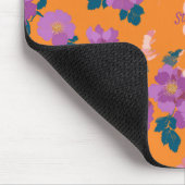 Vintages Muster der wilden Rose Mousepad (Ecke)