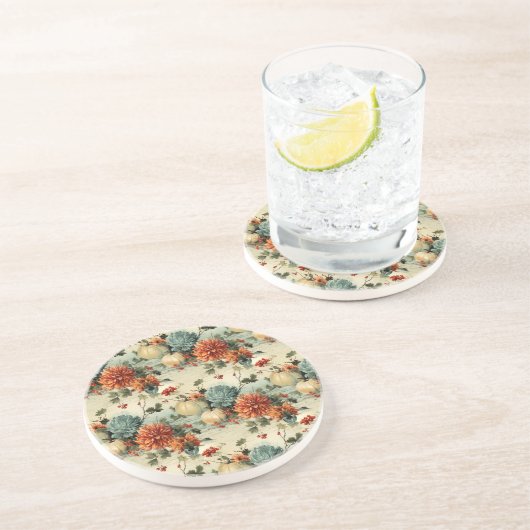 Vintages Muster des Erntedanks (1) Getränkeuntersetzer (Seite)