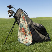 Vintages Muster des Erntedanks (1) Golfhandtuch (Gras)