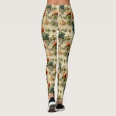 Vintages Muster des Erntedanks (2) Leggings (Rückseite)
