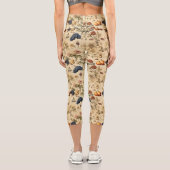 Vintages Muster des Erntedanks (4) Capri Leggings (Rückseite)