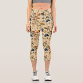 Vintages Muster des Erntedanks (4) Capri Leggings (Vorderseite)