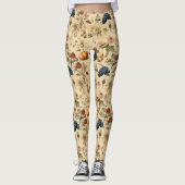 Vintages Muster des Erntedanks (4) Leggings (Vorderseite)