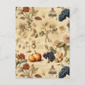 Vintages Muster des Erntedanks (4) Postkarte (Vorderseite)