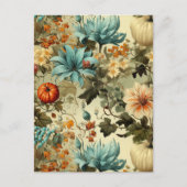 Vintages Muster des Erntedanks (5) Postkarte (Vorderseite)