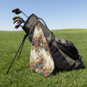 Vintages Muster des Erntedanks (9) Golfhandtuch (Gras)