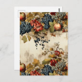 Vintages Muster des Erntedanks (9) Postkarte (Vorne/Hinten)