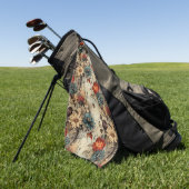 Vintages Muster des Erntedanks mit Blumenmuster (1 Golfhandtuch (Gras)