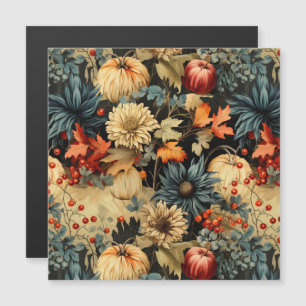Vintages Muster des Erntedanks mit Blumenmuster (1 Magnetkarte