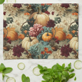 Vintages Muster des Erntedanks mit Blumenmuster (8 Geschirrtuch (Gefaltet)