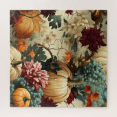 Vintages Muster des Erntedanks mit Blumenmuster (8 Puzzle (Horizontal)