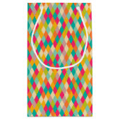 Vintages Muster des Harlekins Kleine Geschenktüte (Rückseite)