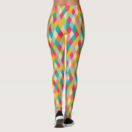 Vintages Muster des Harlekins Leggings (Rückseite)