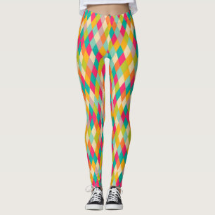 Vintages Muster des Harlekins Leggings