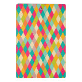 Vintages Muster des Harlekins Mini Klemmbrett (Rückseite)