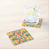 Vintages Muster des Harlekins Rechteckiger Pappuntersetzer (Vor Ort)