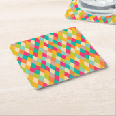 Vintages Muster des Harlekins Rechteckiger Pappuntersetzer (angewinkelt)