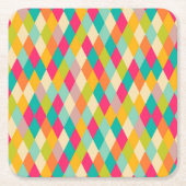 Vintages Muster des Harlekins Rechteckiger Pappuntersetzer (Vorderseite)