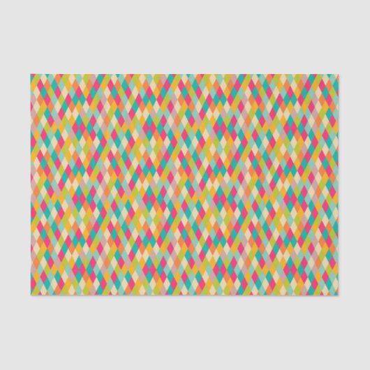 Vintages Muster des Harlekins Seidenpapier (Vorderseite)