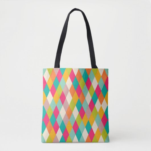 Vintages Muster des Harlekins Tasche (Vorderseite)