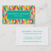 Vintages Muster des Harlekins Visitenkarte (Vorne/Hinten)