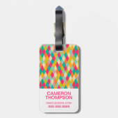 Vintages Muster des kundenspezifischen Gepäckanhänger (Rückseite vertikal)