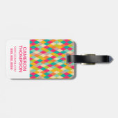 Vintages Muster des kundenspezifischen Gepäckanhänger (Rückseite horizontal)