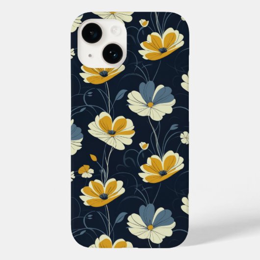 Vintages Muster, elegantes Blumendesign Case-Mate iPhone Hülle (Rückseite)