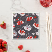 Vintages Muster, elegantes Blumendesign Serviette (Beispiel)