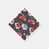 Vintages Muster, elegantes Blumendesign Serviette (Ecke)