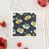 Vintages Muster, elegantes Blumendesign Serviette (Beispiel)