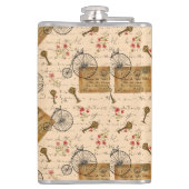 Vintages Muster Flachmann (Rückseite)