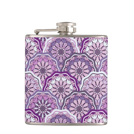 Vintages Muster Flachmann (Vorderseite)