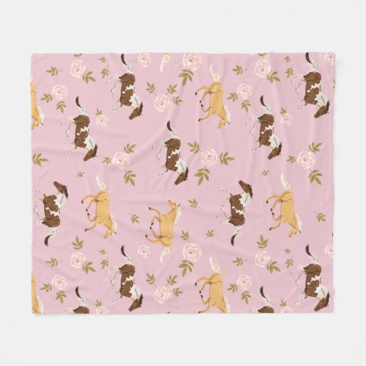 Vintages Muster Fleecedecke (Vorderseite (Horizontal))