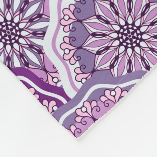 Vintages Muster Fleecedecke (Ecke)