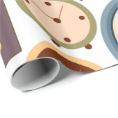 Vintages Muster für alte Uhren Geschenkpapier (Rolleneckpunkt)
