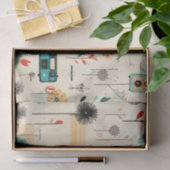 Vintages Muster für Blumen und Kamera (2) Seidenpapier (Geschenk)