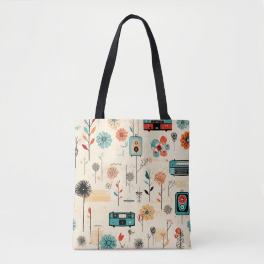 Vintages Muster für Blumen und Kamera (2) Tasche (Vorderseite)